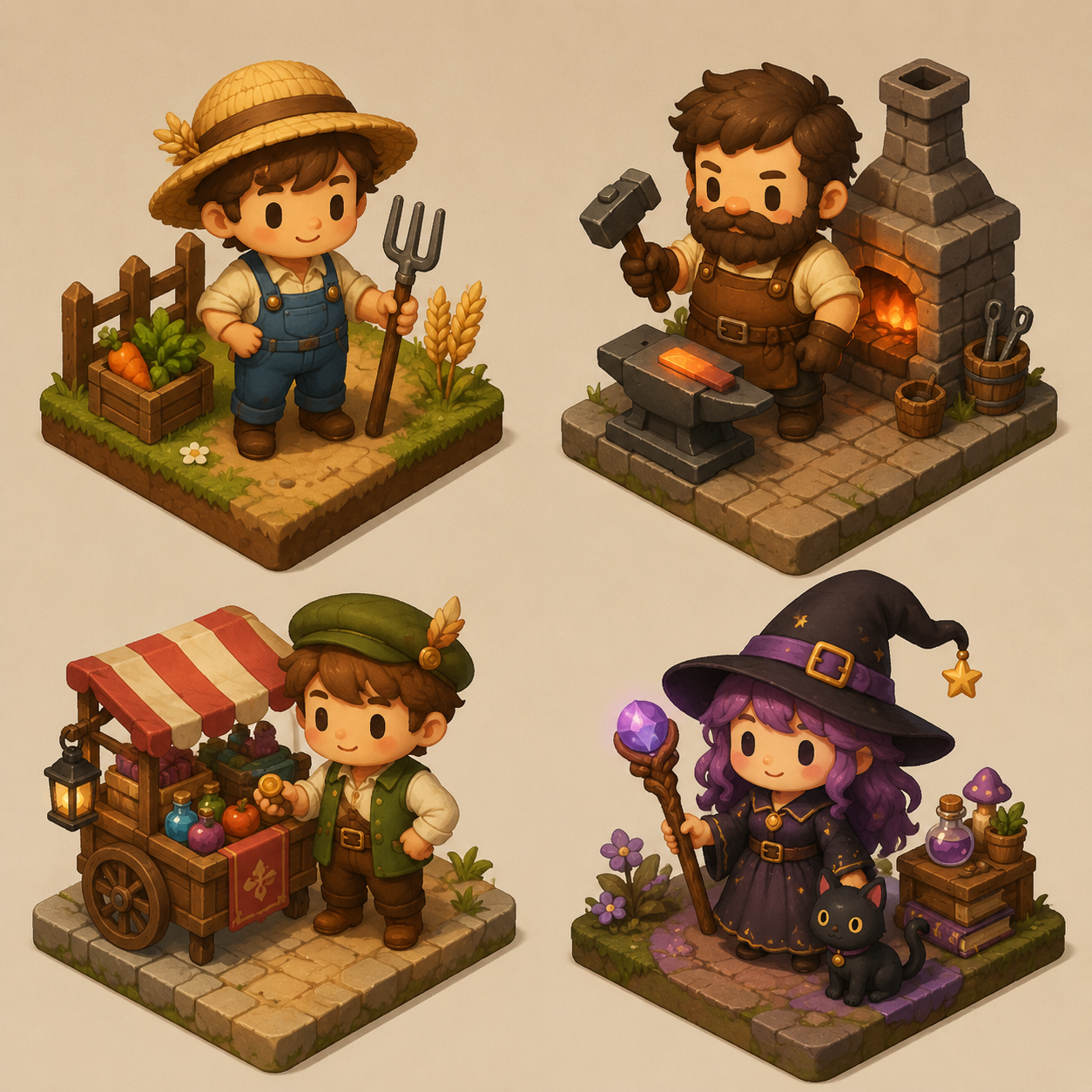 Isometric Rama Character Isometric Game Character Set — GPT Image 2 Prompt | Image2