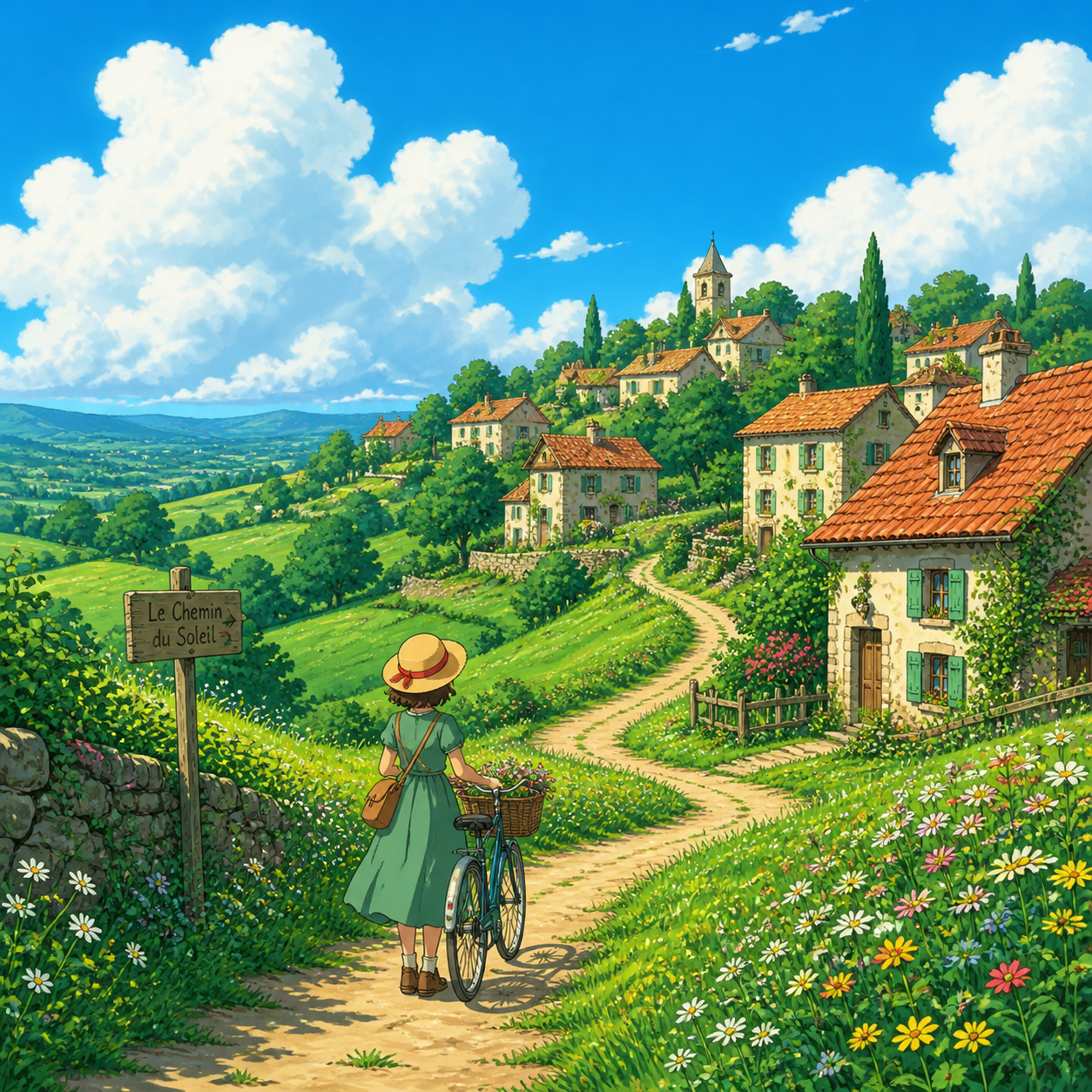 Studio Ghibli-Style Landscape