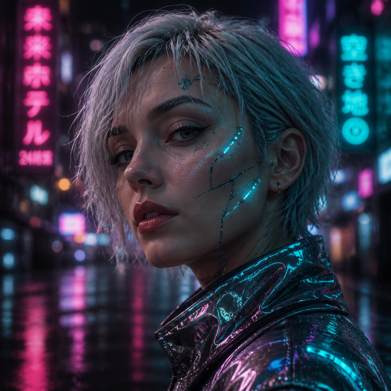 Cyberpunk Neon Portrait