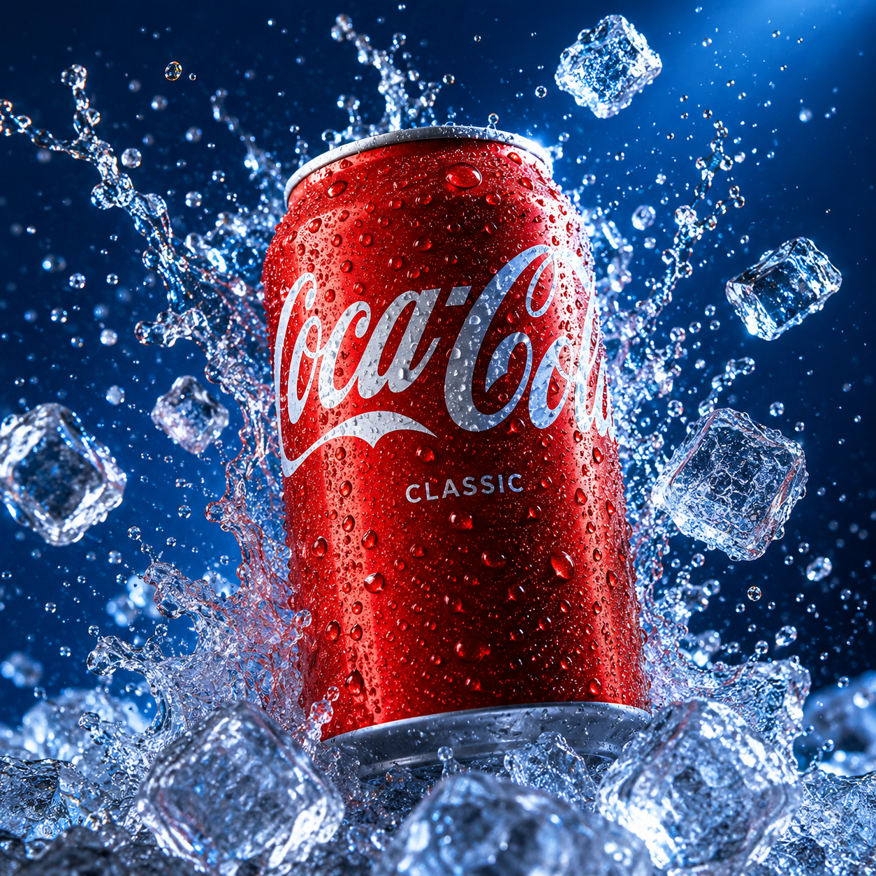 Ice-Cold Cola Splash Ad